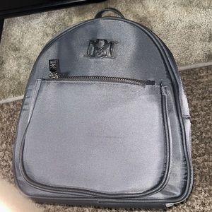 NWT $99.00 Badgley Mischka Vegan Leather Gray Backpack
